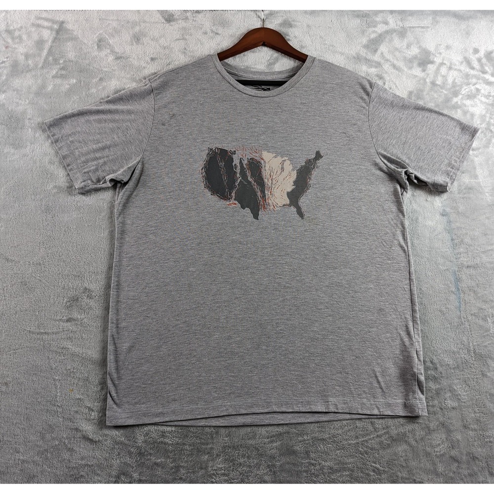 Sitka Shirt Mens XL Gray USA Map Graphic Tee Short Sleeve Crewneck READ